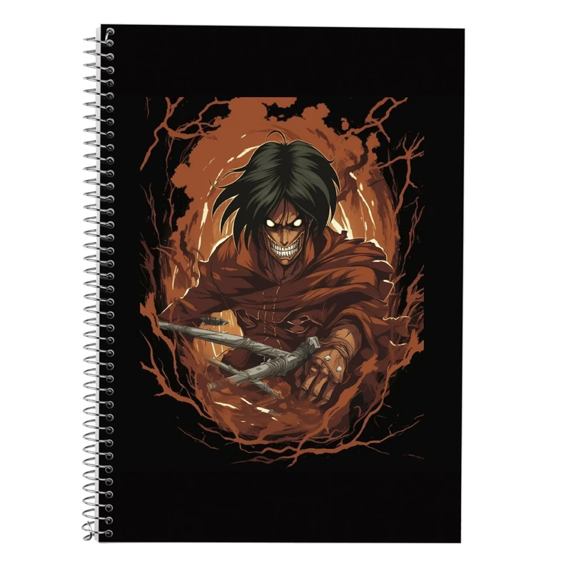 دفتر زبان 50 برگ مدوپد مدل سه خط طرح Attack on Titan کد DF10432