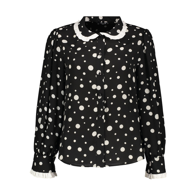 شومیز زنانه گردیه مدل 307264-black white