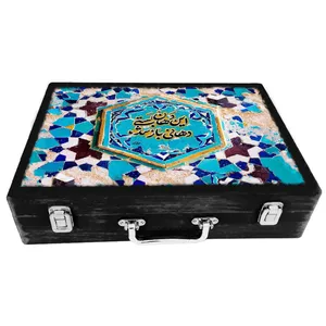 جعبه هدیه مدل چمدان طرح کاشی کد WSL574