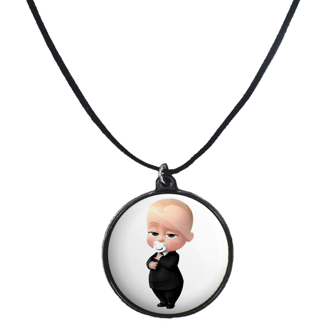 گردنبند پرمانه طرح بچه رئیس کد pmb.2710 مدل دو طرفه