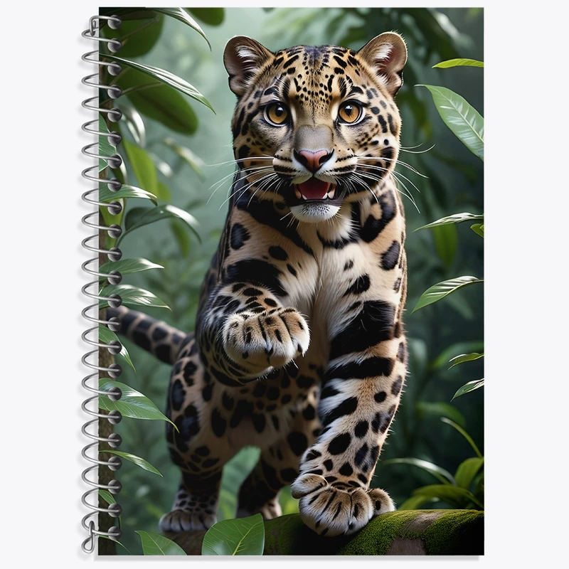 دفتر لغت 50 برگ خندالو طرح پلنگ کد N5058