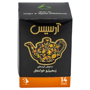 دمنوش گیاهی زنجبیل و خولنجان آرسیس بسته 14 عددی