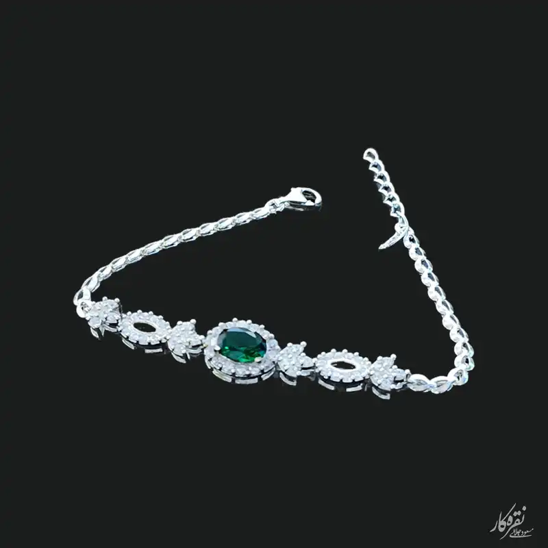 دستبند نقره زنانه مسعود جلالی نقره کار مدل 30607
