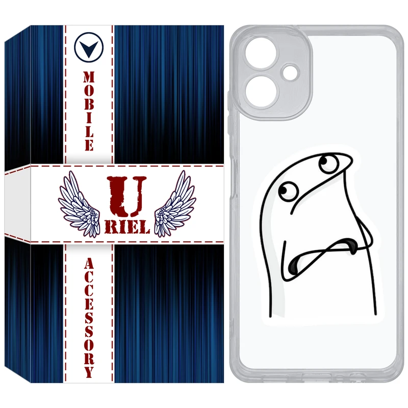 کاور یوریل مدل Clear کد 80 طرح کلافه مناسب برای گوشی موبایل سامسونگ Galaxy A06