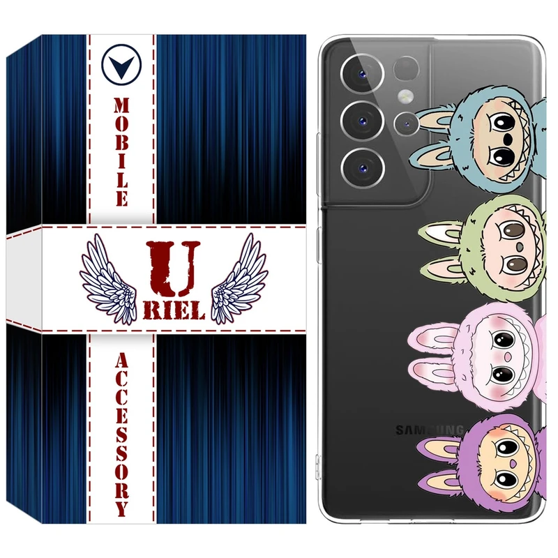 کاور یوریل  مدل Clear کد 101 طرح لبوبو Labubu مناسب برای گوشی موبایل سامسونگ Galaxy S21 Ultra