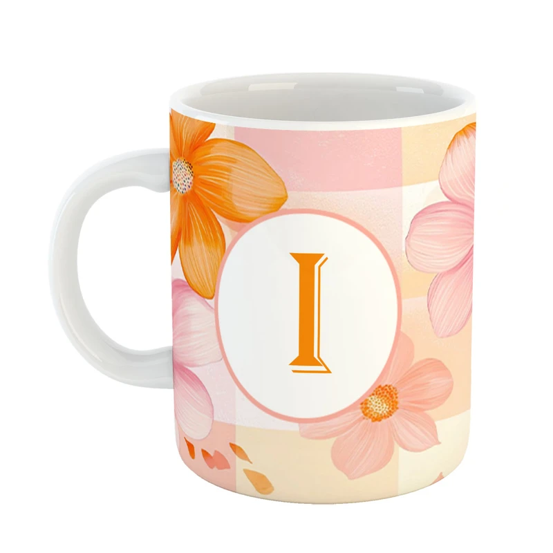 ماگ پادآفرین مدل فانتزی طرح حرف I کد 36