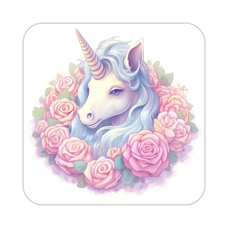 زیر لیوانی کاکتی طرح اسب تک شاخ و یونیکورن مدل mp33302