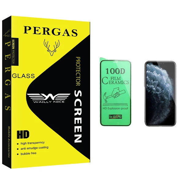 محافظ صفحه نمایش سرامیکی وایلی نایس مدل Pergas Glass مناسب برای گوشی موبایل اپل iPhone 11 Pro