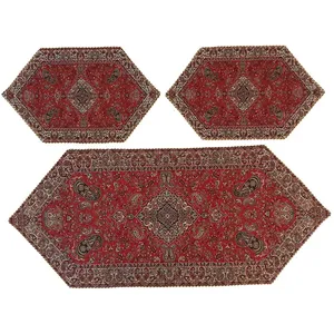 ست 3 تکه رومیزی ترمه کد TRSETE26