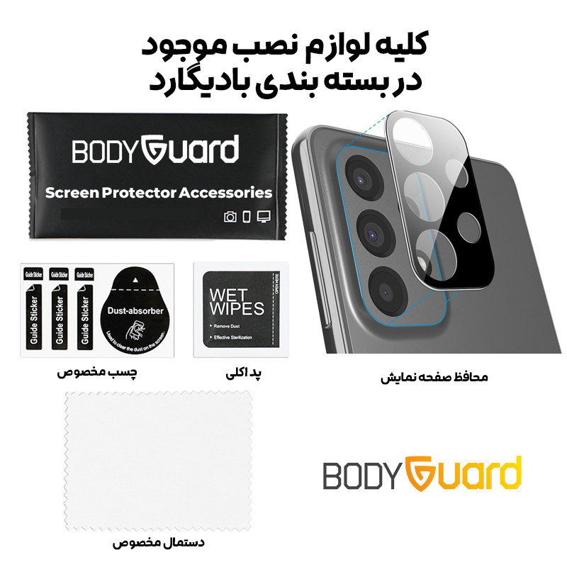 محافظ لنز دوربین بادیگارد مدل Blk مناسب برای گوشی موبایل سامسونگ Galaxy A33