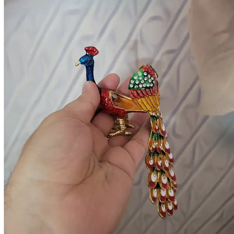 جعبه جواهرات مدل طاووس