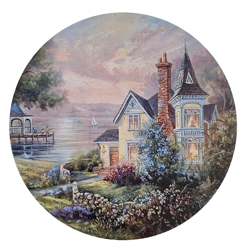 بشقاب دیوارکوب سفالی دکوپاژ کد  4422