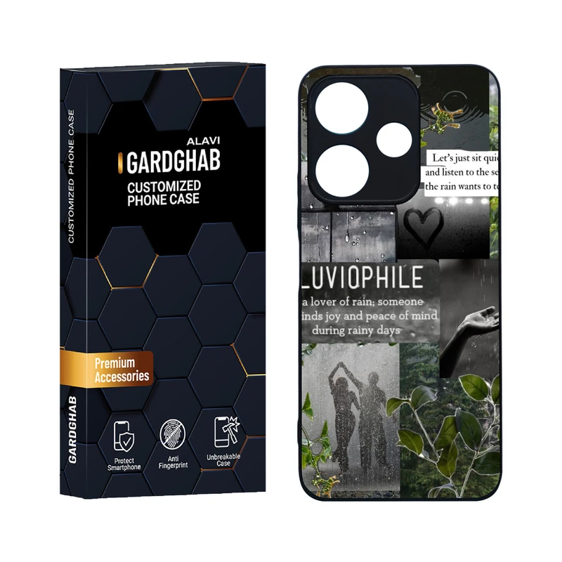 کاور گارد قاب علوی مدل دورژله ای هنری مناسب برای گوشی موبایل شیائومی Poco M6 4G