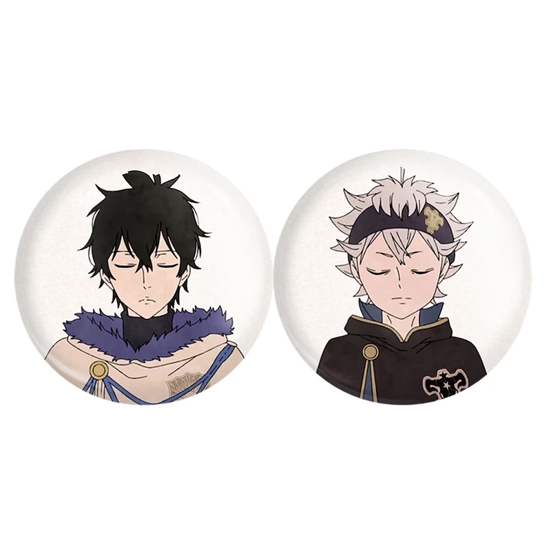 مگنت خندالو مدل انیمه شبدر سیاه بلک کلاور Black Clover کد A105 مجموعه 2 عددی DKP-12525125