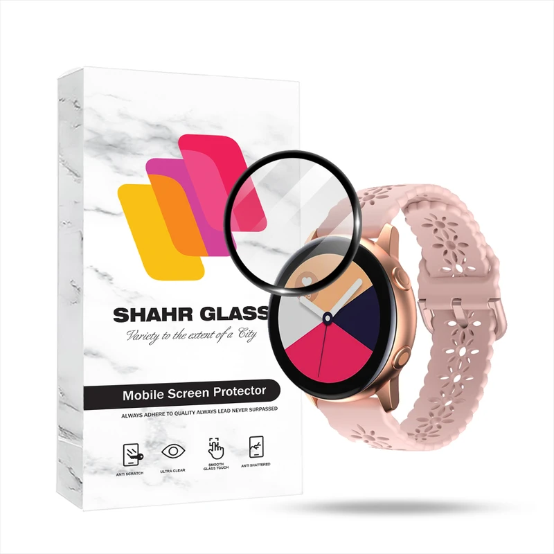 محافظ صفحه نمایش شهر گلس مدل PMMWSH مناسب برای ساعت هوشمند سامسونگ Galaxy Watch Active 2 44mm