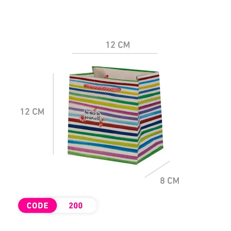 ساک هدیه مدل راه راه رنگی کد 200