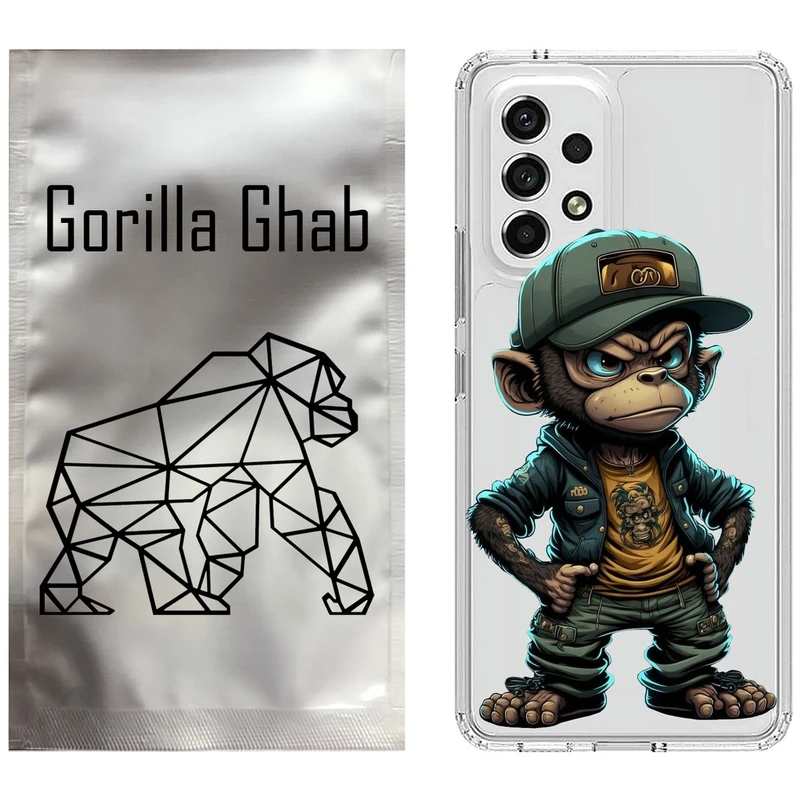 کاور گوریلا قاب مدل CLG کد 37 طرح Monkey مناسب برای گوشی موبایل سامسونگ Galaxy A52 / A52s