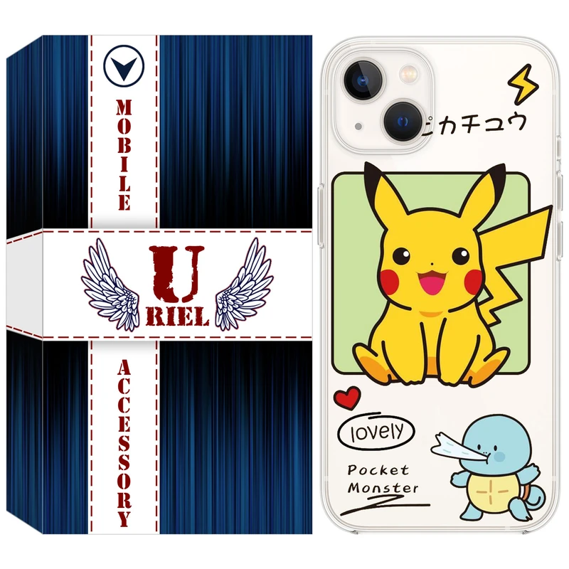 کاور یوریل مدل Clear کد 28 طرح پوکمون مناسب برای گوشی موبایل اپل iPhone 13 mini