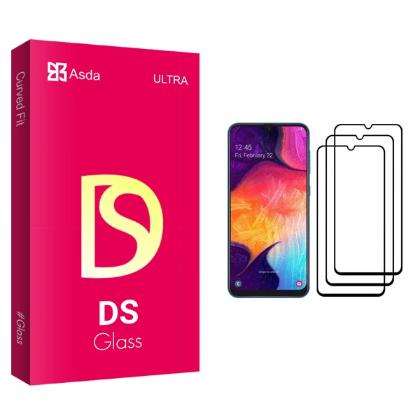 محافظ صفحه نمایش آسدا مدل DS مناسب برای گوشی موبایل سامسونگ Galaxy A50 بسته سه عددی