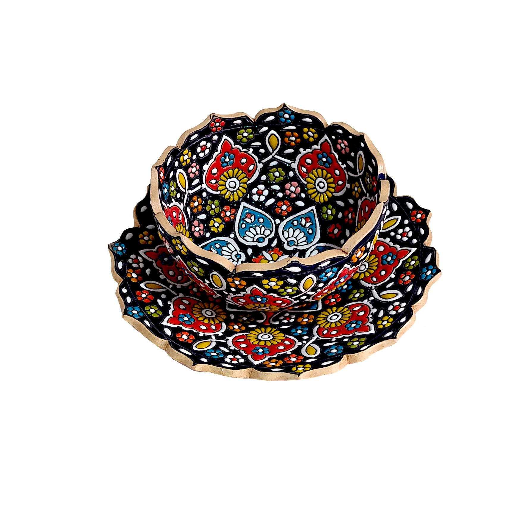 کاسه و بشقاب میناکاری کد 15