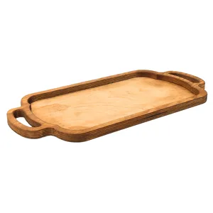 سینی دسته دار مدل چوبی SN232 سایز 49×24 سانتی متر
