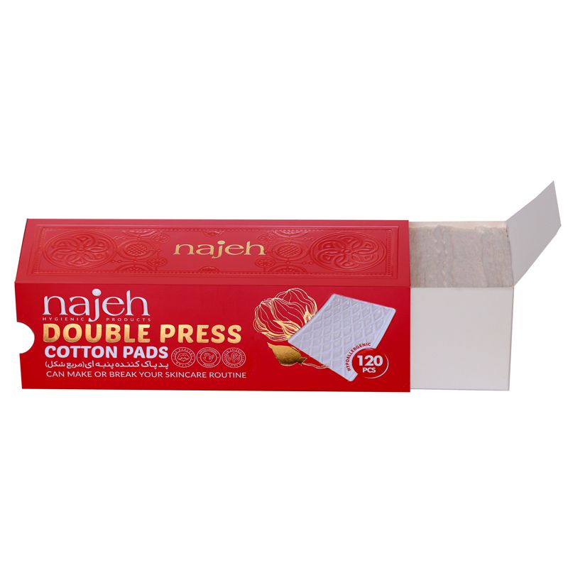 پد پاک کننده آرایش صورت ناژه مدل Double Press بسته 120 عددی -  - 2