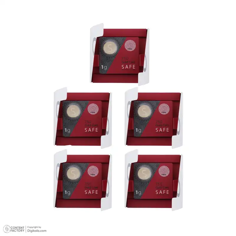 شمش طلای 18 عیار طلای سیف مدل H5 بسته 5عددی