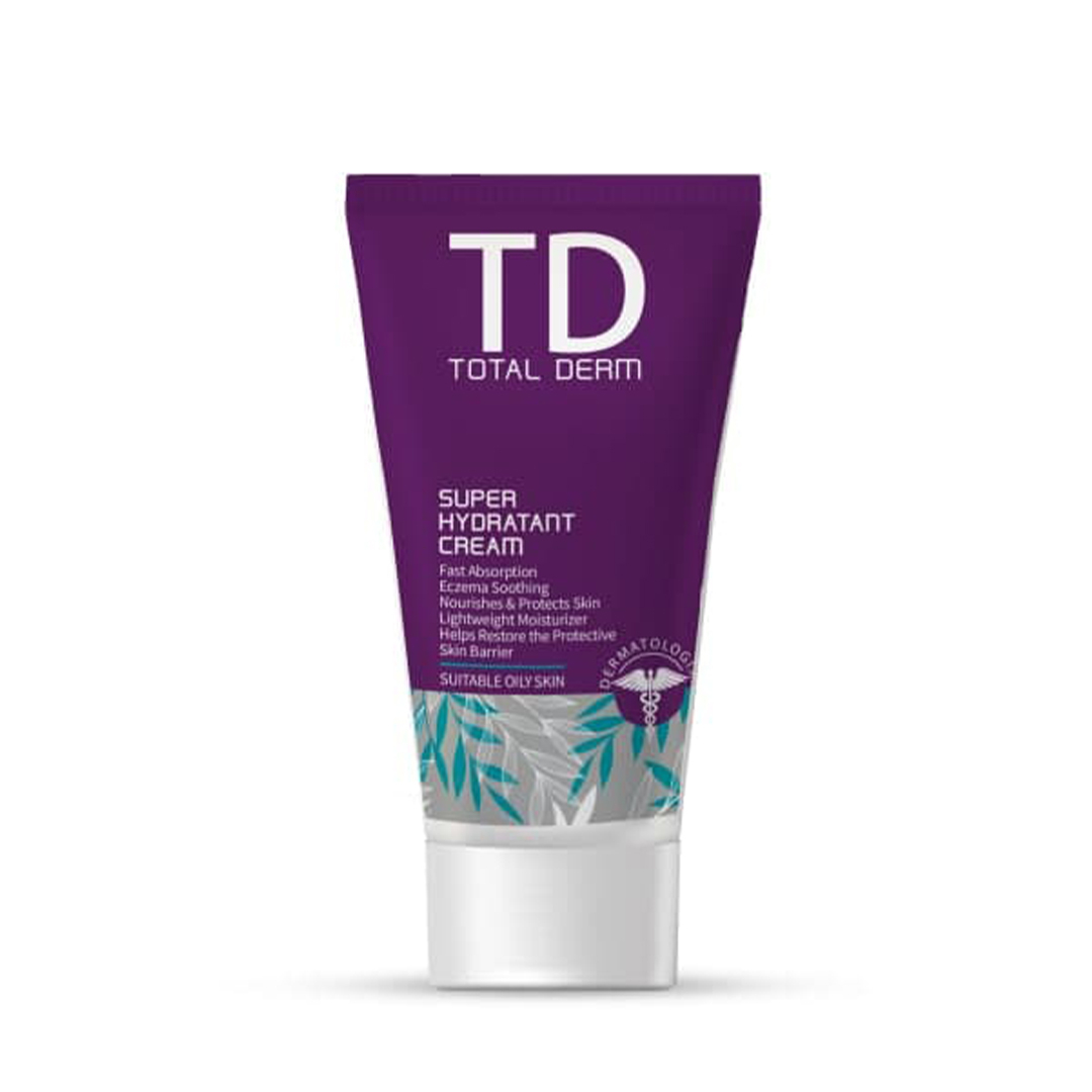 مراقبت پوست کرم آبرسان توتال درم مدل super حجم 50 میلی لیتر