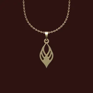 گردنبند طلا 18 عیار زنانه مدوپد مدل هندسی کد X2-1-1144