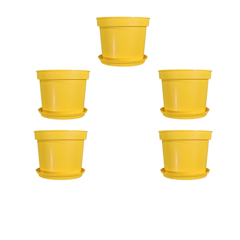 گلدان و زیرگلدانی پاچیرا مدل a23y سایز ۲۳ سانتی‌متر مجموعه ۵ عددی