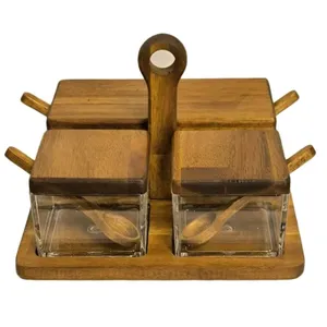 ظرف مربا و عسل لوناوود مدل wood-acrylic کد RM41841