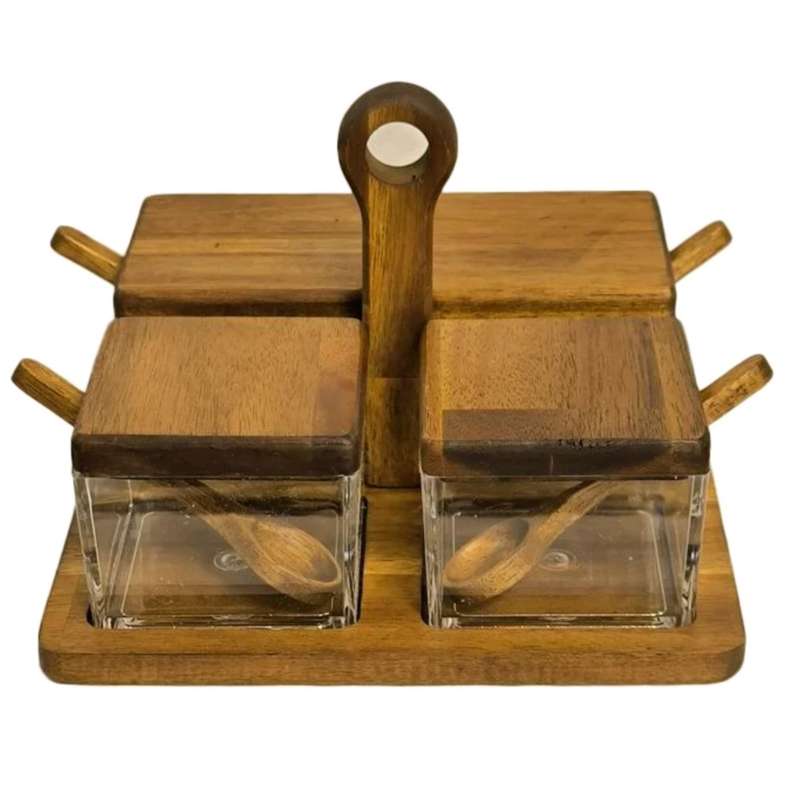 ظرف مربا و عسل لوناوود مدل wood-acrylic کد RM41841
