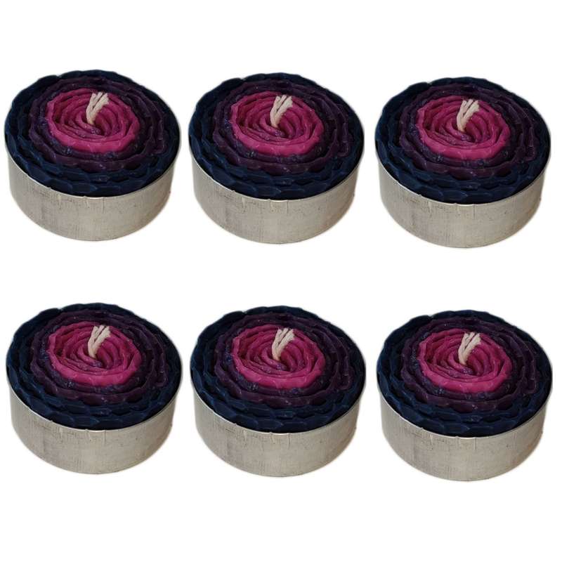 شمع مدل موم عسلی 02 بسته 6 عددی