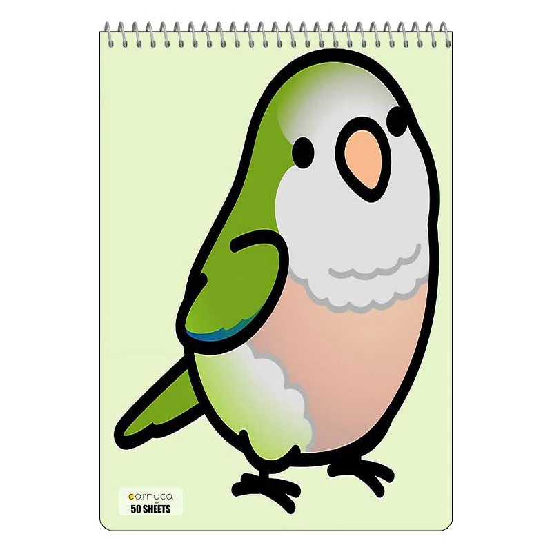 دفتر نقاشی 50 برگ سیمی کارنیکا طرح طوطی Parrot کد 54955