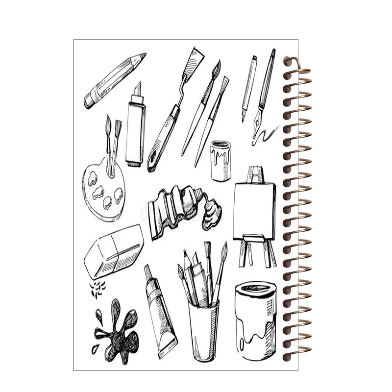 دفترچه یادداشت 60 برگ طرح لوازم التحریر کد N201