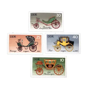 تمبر یادگاری مدل کالسکه قدیمی کد DS2493 مجموعه 4 عددی