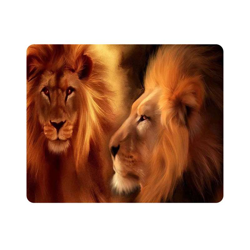 ماوس پد اطلس آبی طرح نقاشی شیر مدل T7935