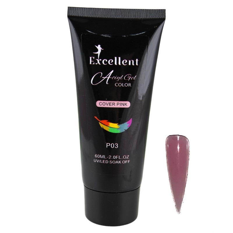 پلی ژل کاشت ناخن اکسلنت مدل P03 حجم 60 میلی لیتر پلی ژل کاشت ناخن اکسلنت مدل P03 حجم 60 میلی لیتر