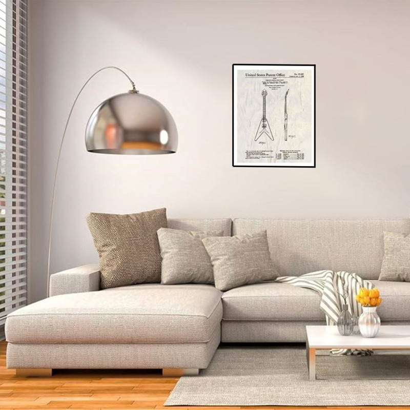 پوستر مدل چاپ پتنت گیتار الکتریک  