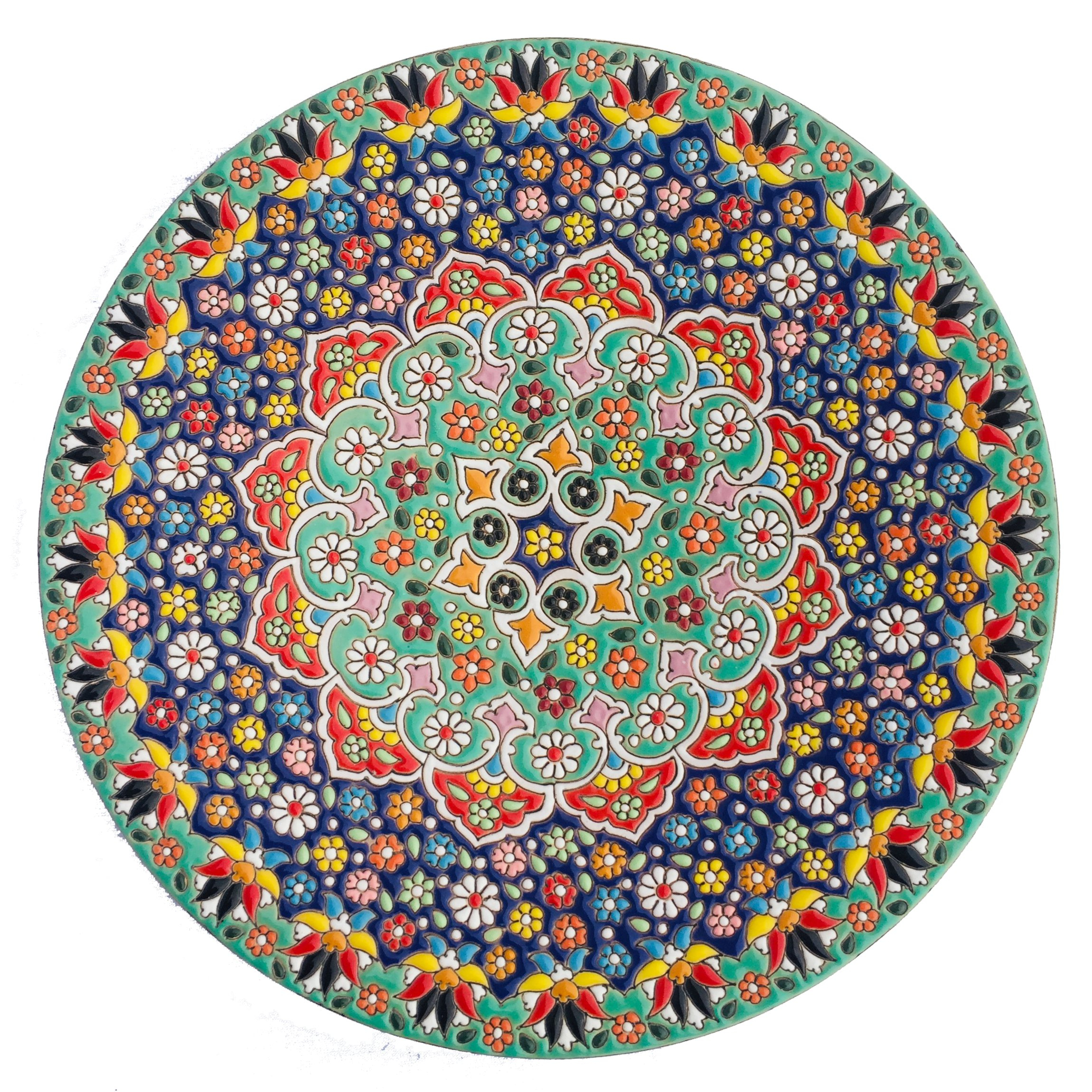 بشقاب میناکاری سفال کد ZMN25004