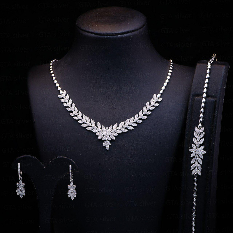 نیم ست نقره زنانه مدل 20010