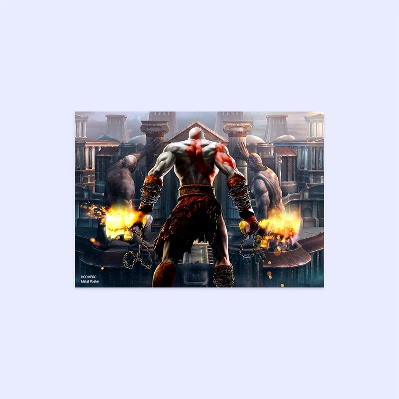 پوستر هومرو مدل فلزی طرح God of War کد PS507