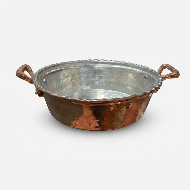 ماهیتابه مسی مدل چکشی 