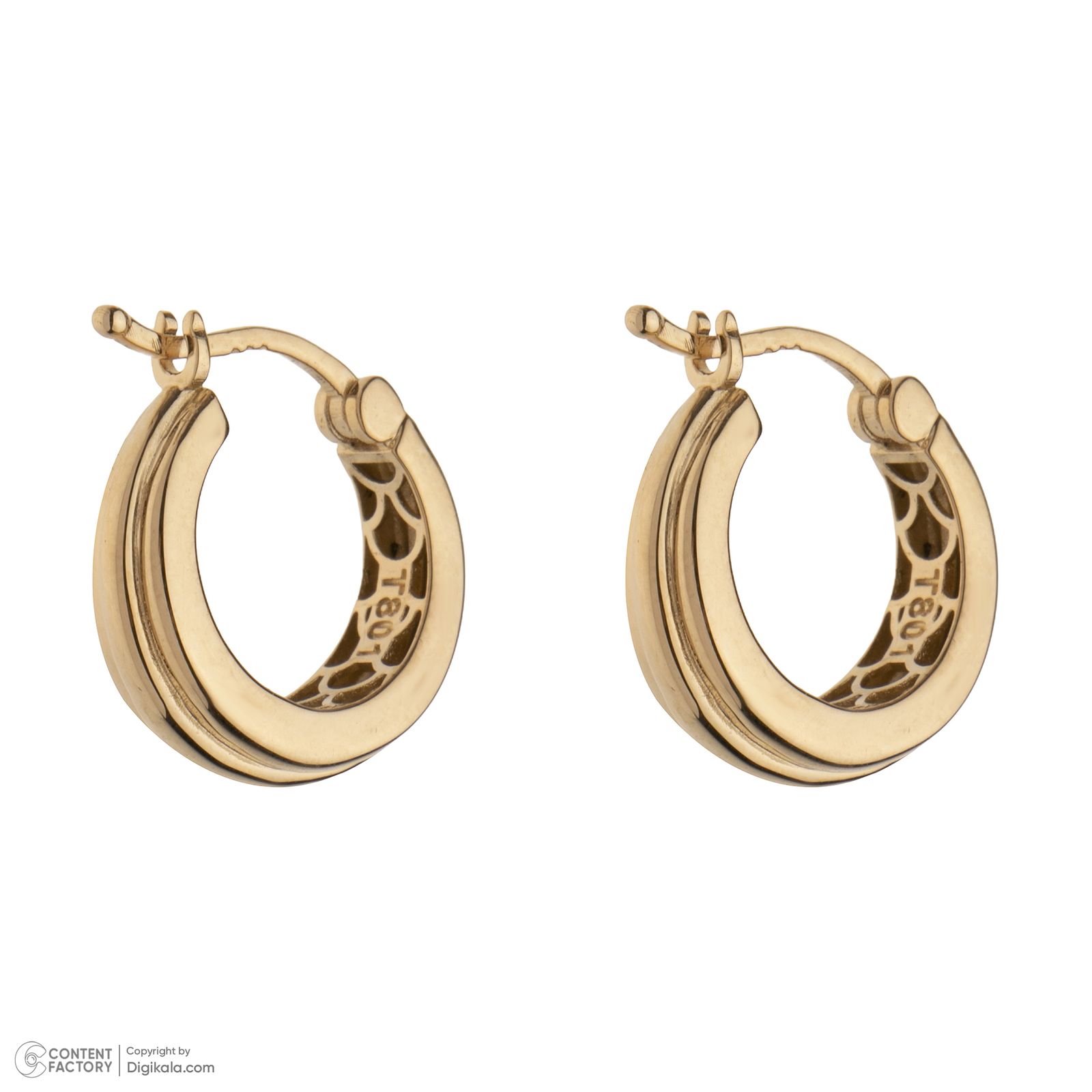 گوشواره طلا کم اجرت 18 عیار زنانه گلدم مدل E-3070057 -  - 4