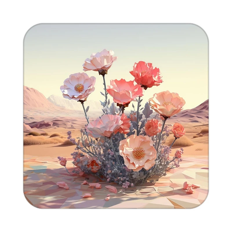 زیر لیوانی کاکتی طرح گل مدل mp16132