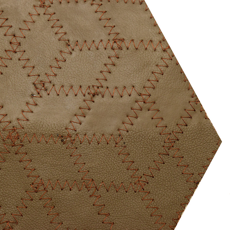 رومیزی کلاژ چرم و پوست مدل شش ضلعی کد 001