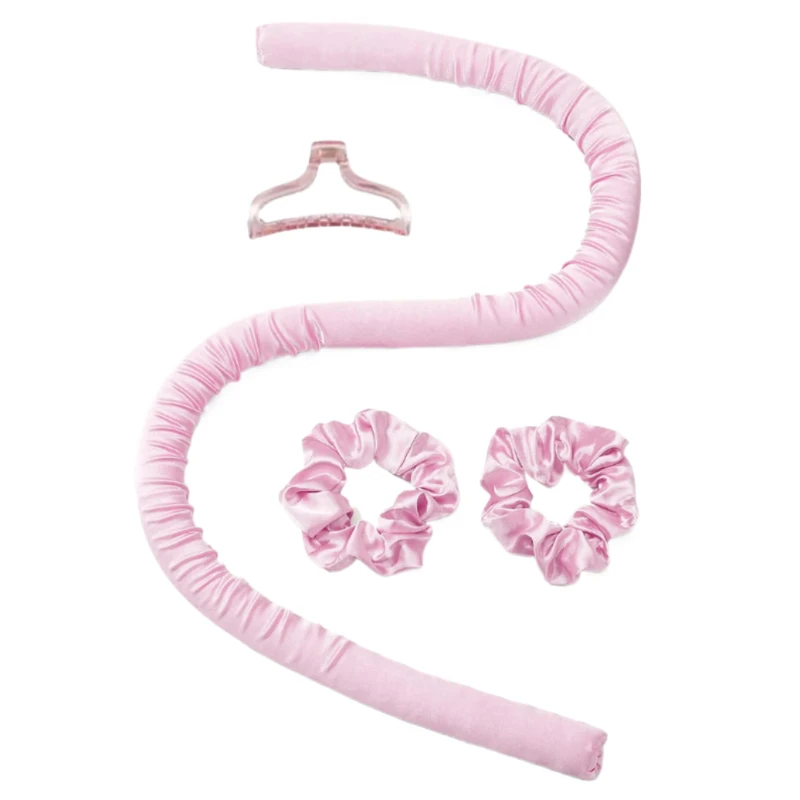 زیور آلات مو زنانه مدل کرلی مو ساتن ابریشم مجموعه ۴ عددی