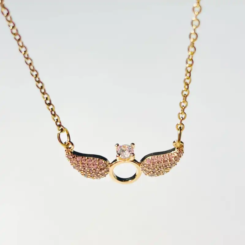 گردنبند زنانه مدل استیل بال فرشته