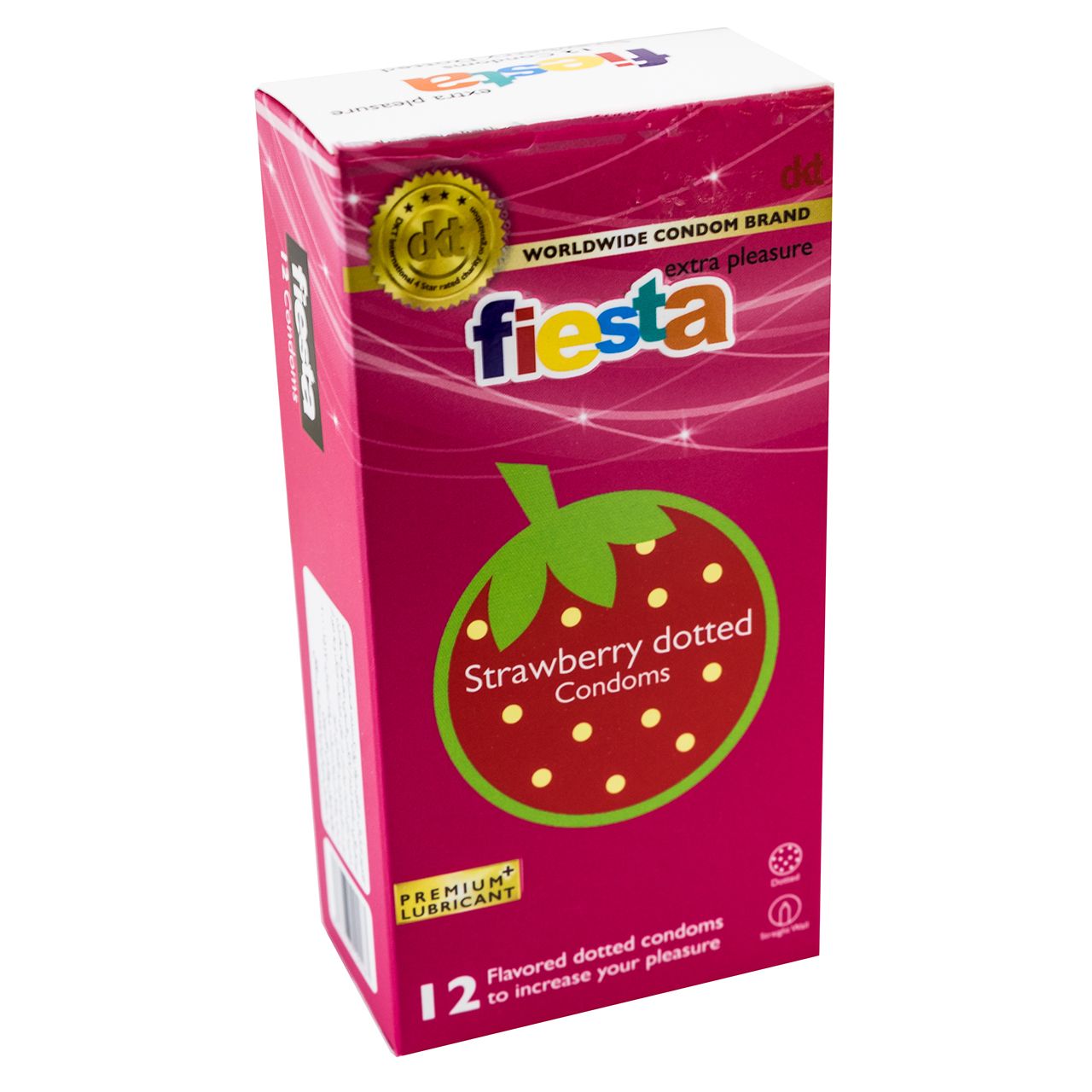 کاندوم فیستا مدل Strawberry Dotted بسته 12 عددی -  - 1