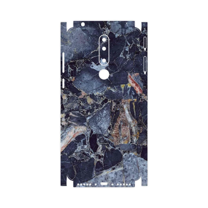 برچسب پوششی ماهوت مدل Broken black marble-FullSkin مناسب برای گوشی موبایل نوکیا 3.1 Plus